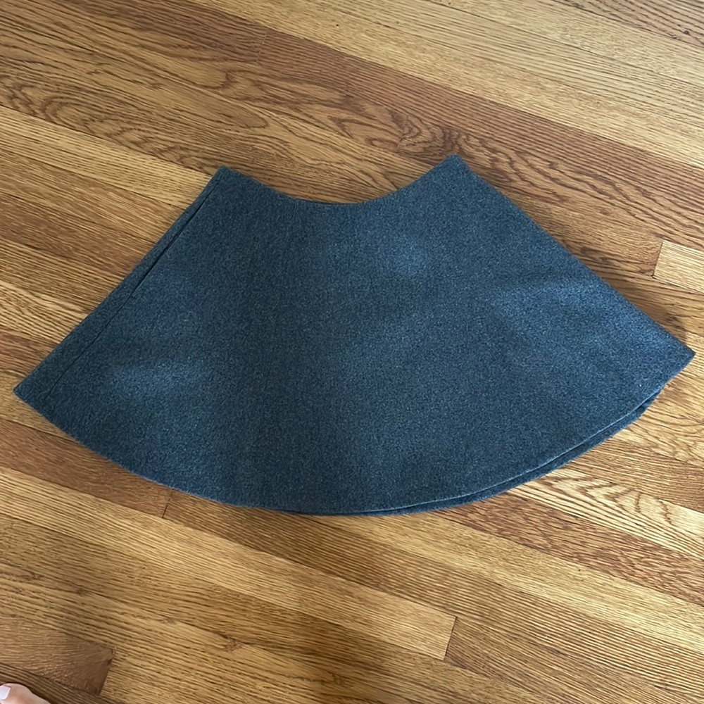 Theory grey wool skater skirt